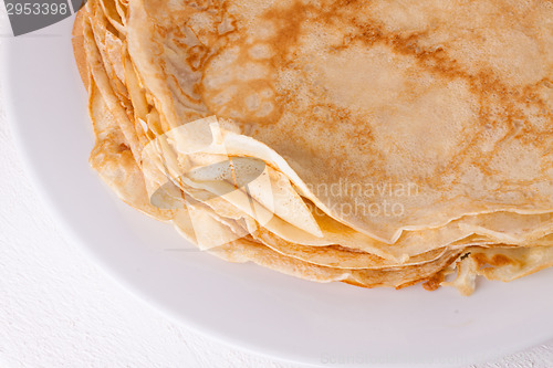 Image of Delicious Pancakes on Plate Served