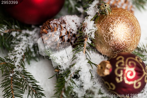 Image of Several assorted Christmas ornaments