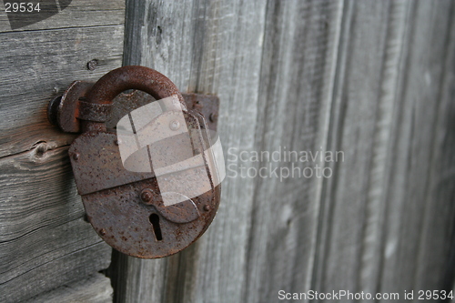 Image of Old rusted padlock