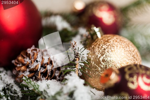 Image of Several assorted Christmas ornaments