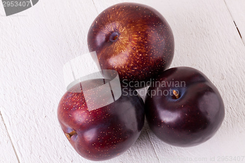 Image of Fresh ripe red plums