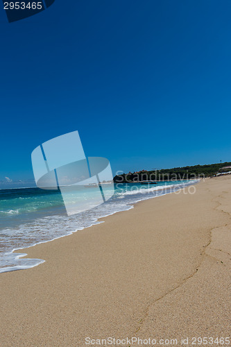 Image of Beautiful tropical beach with lush vegetation