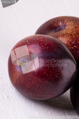 Image of Fresh ripe red plums