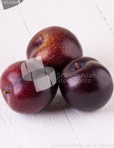 Image of Fresh ripe red plums