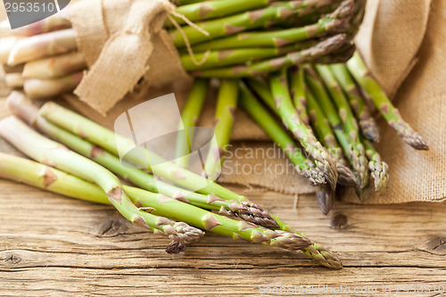 Image of Fresh healthy green asparagus spears