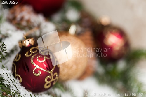 Image of Several assorted Christmas ornaments