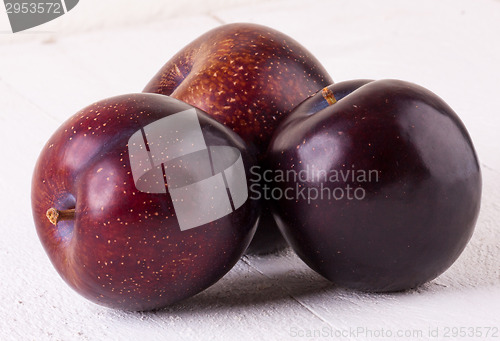 Image of Fresh ripe red plums