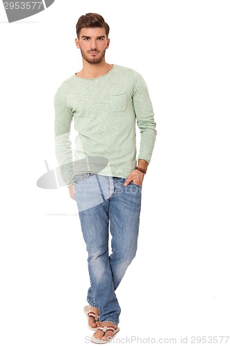 Image of Handsome confident relaxed young man