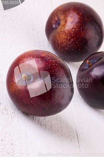 Image of Fresh ripe red plums