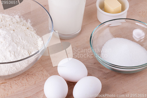 Image of Baking ingredients in the kitchen