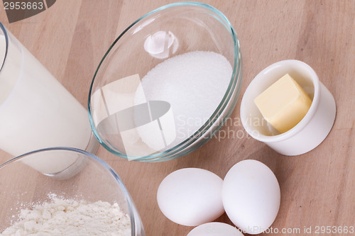 Image of Baking ingredients in the kitchen