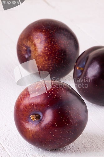 Image of Fresh ripe red plums