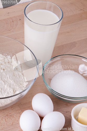 Image of Baking ingredients in the kitchen