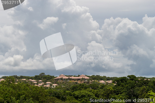 Image of Architectural background of a house roof