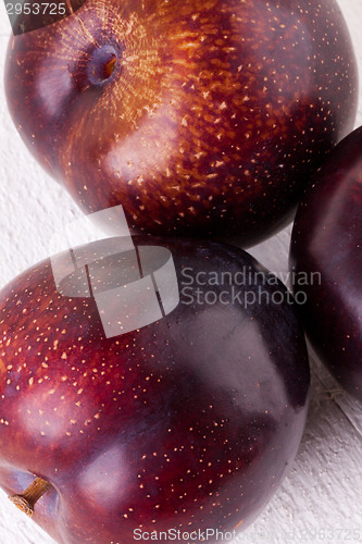 Image of Fresh ripe red plums