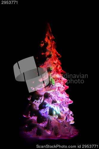 Image of christmas tree from the plastic