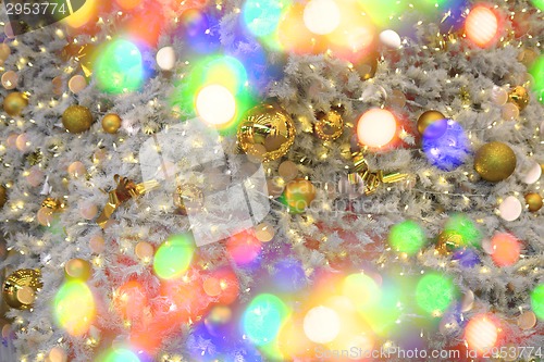 Image of christmas color lights as holiday background
