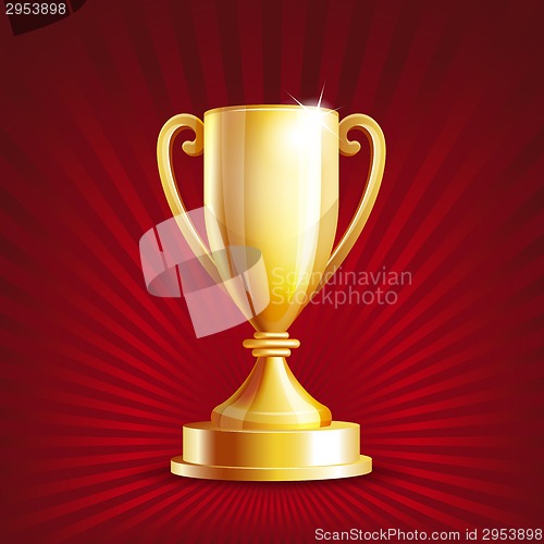 Image of Golden trophy cup