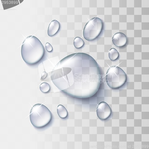 Image of Transparent water drop