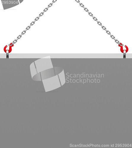 Image of The crane hooks