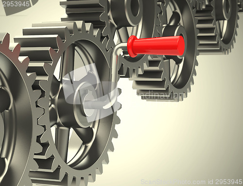 Image of turn the gear