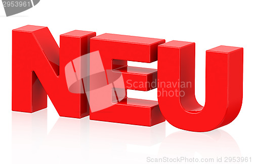 Image of neu (german word)