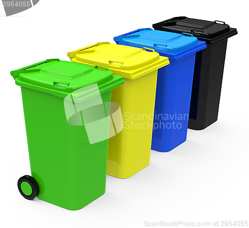Image of the garbage cans