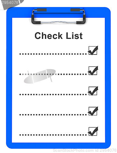 Image of the check list