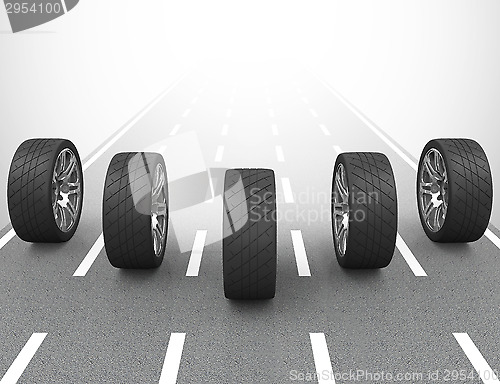 Image of the car tires