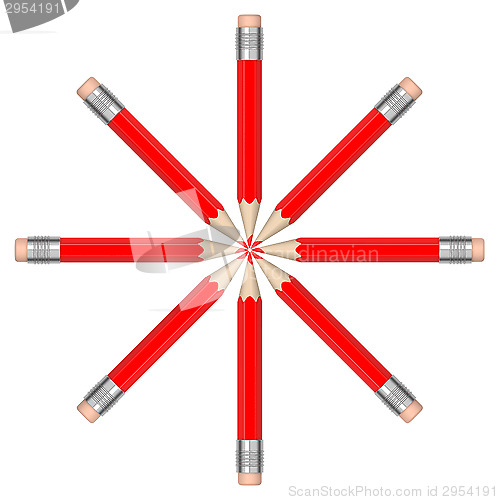 Image of the red pencils