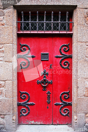 Image of Red medieval door