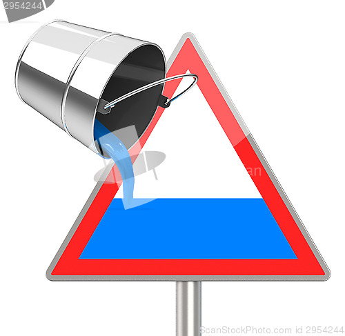 Image of filling a traffic sign
