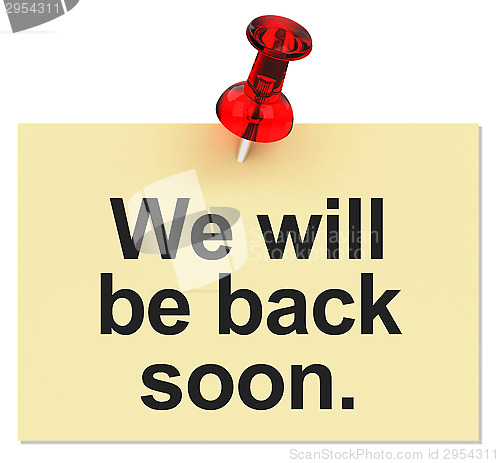 Image of We will be back soon.