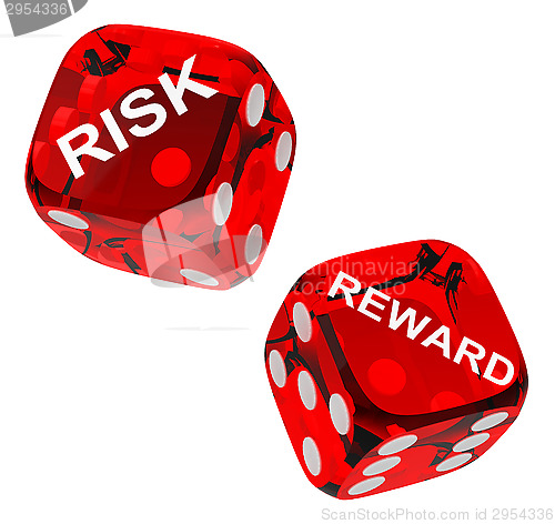 Image of risk and reward dices