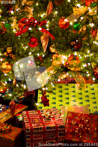 Image of Gifts under Christmas tree