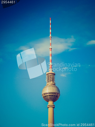 Image of Retro look TV Tower Berlin