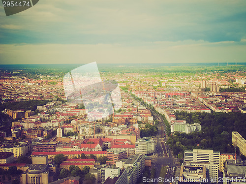 Image of Retro look Berlin aerial view