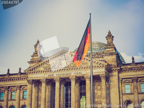 Image of Retro look Reichstag Berlin