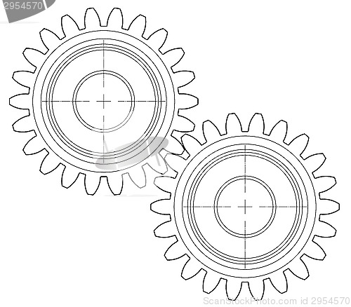 Image of the gear wheels