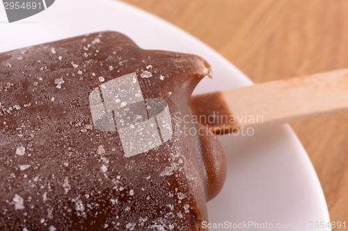 Image of Close up of chocolate ice cream