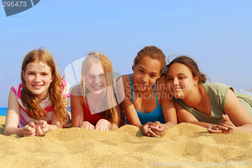 Image of Girls on beach