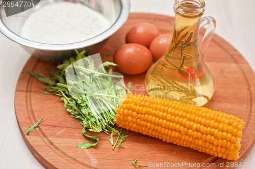 Image of Ingredients for corn pancakes