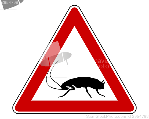 Image of Cockroach warning sign