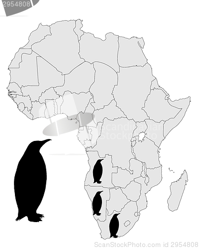 Image of African penguin range