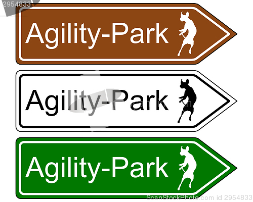 Image of Sign agility park, for dogs