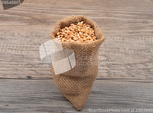 Image of Cereal bag on wood