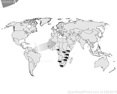 Image of Rhinoceros range