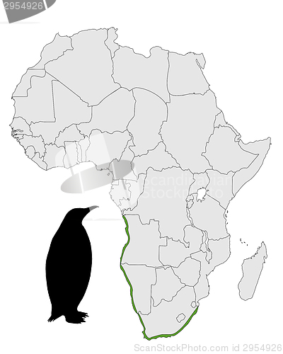 Image of African penguin range