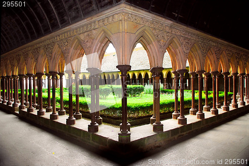 Image of Mont Saint Michel cloister garden