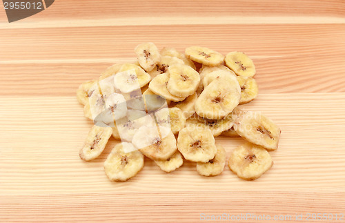 Image of Pile of dried banana chips 